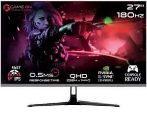 GAMEON GOPS27QHD180IPS 27" QHD, 180Hz, 0.5ms Fast IPS Gaming Monitor (Support PS5)