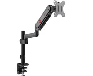 GAMEON GO-3363 Pole-Mounted Gas Spring Single Monitor Arm, Stand And Mount For Gaming And Office Use, 17" - 32", Each Arm Up To 9 KG, Black