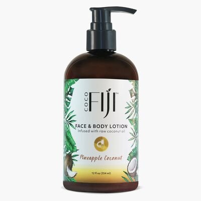 Face & Body Lotion Infused With Raw Coconut Oil Pineapple Coconut - 354 Ml